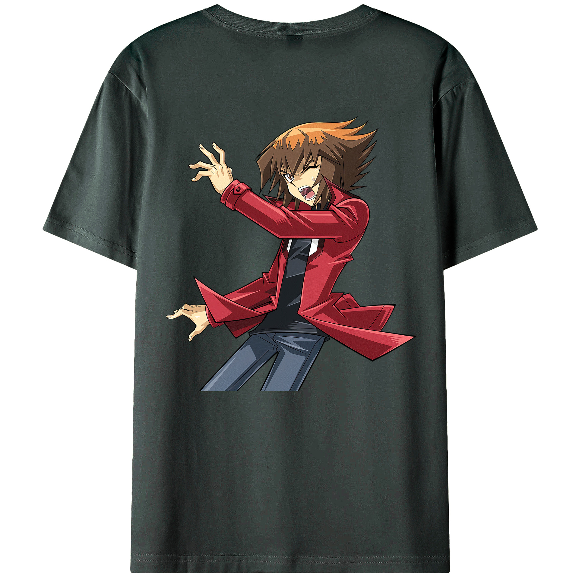 （画像用） 遊☆戯☆王 Yu-Gi-Oh! 綿100％ メンズ半袖Tシャツ（バックプリント） 通気性